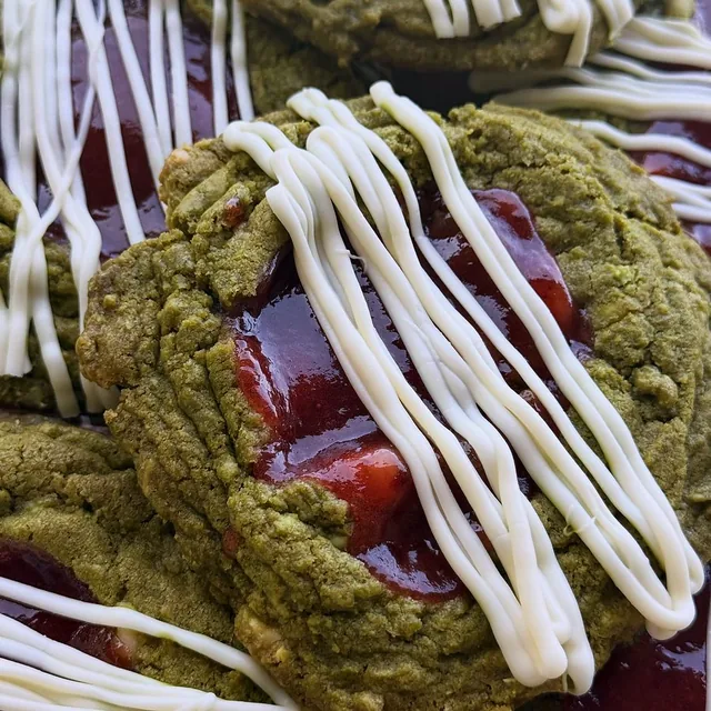 Matcha Strawberry cookie.